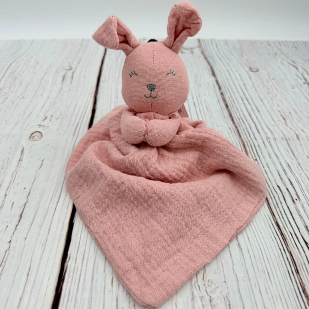 Carter's Child of Mine Pink Bunny Muslin Lovey Security Blanket‎ CM01547-1SZ-WMT
